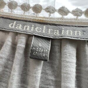 Daniel Rainn White Lace Trim Blouse – Size Large